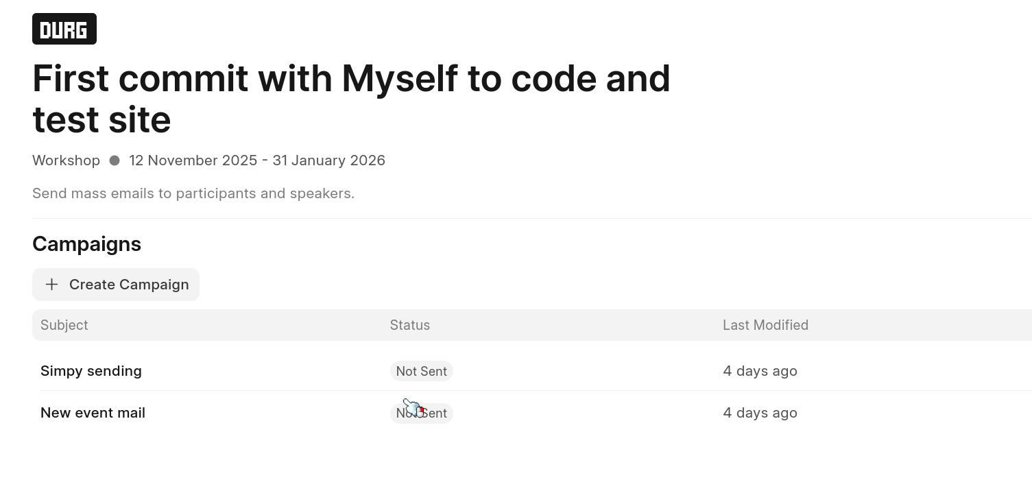 Create Email Campaign